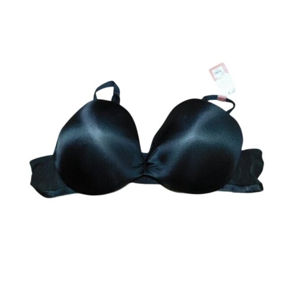 Cacique Size 50B Underwire Max Boost Plunge Black Bra NWT $48 - Picture 1 of 1